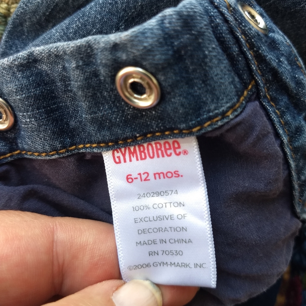Gymboree Denim Overalls 6-12 Mo Romper & Jacket - Picture 10 of 12